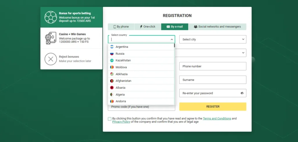 how to register at betwinner